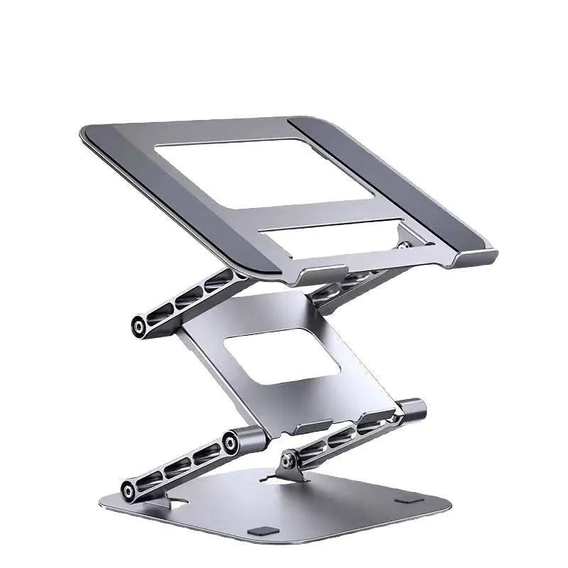 Three-layer adjustable carbon steel laptop stand for laptops under 15.6 inches, available in Bright Moon Silver or Polar Night Gray