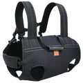 Black Oxford cloth dog backpack for medium and large breeds in three sizes