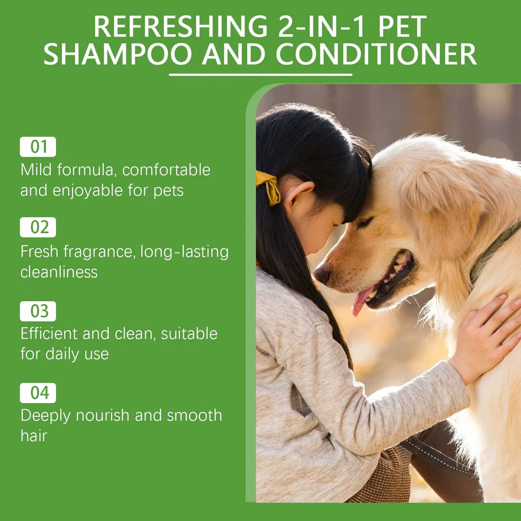 100ml bottle of pet 2-in-1 shampoo and fragrance shower gel with watermelon and coconut extract.