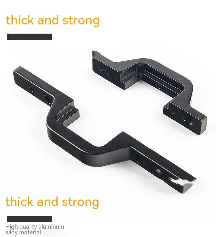 Black aluminium alloy light mounting bracket for a Wrangler Jeep vehicle