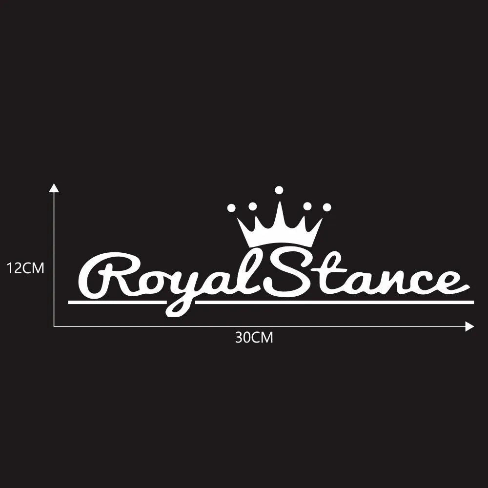 Reflective colourful crown design car sticker made from PET vinyl, dimensions 30cm by 12cm.