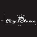 Reflective colourful crown design car sticker made from PET vinyl, dimensions 30cm by 12cm.