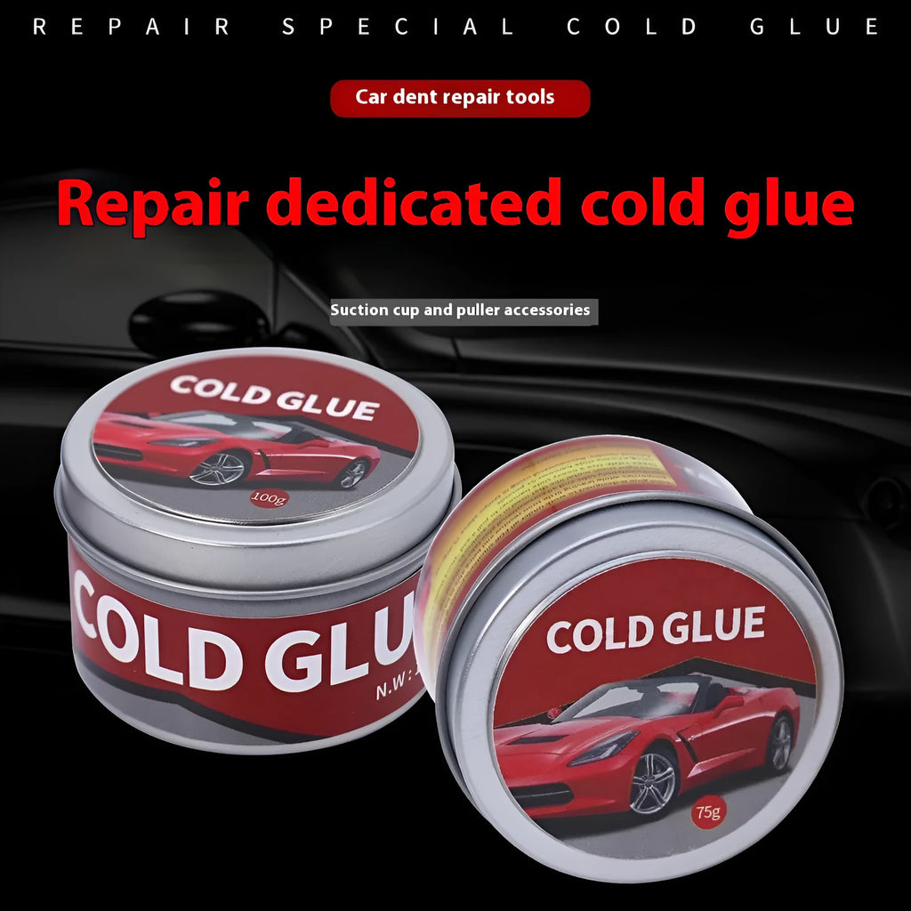 Tube of automobile dent repair cold glue for car panel depression repair.