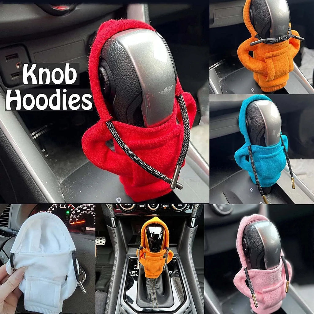 Cloth gear shift knob hoodie cover in multiple colours with 13x8cm dimensions