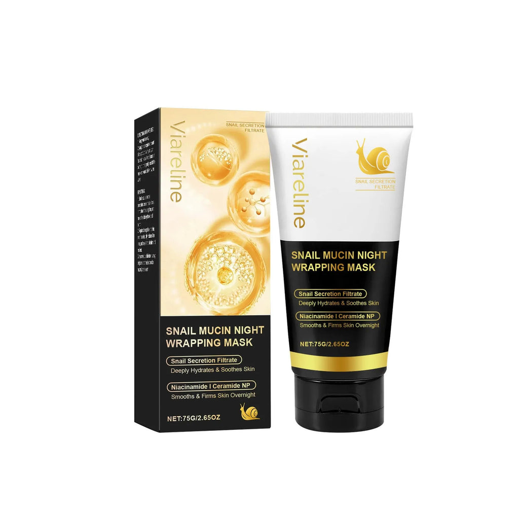 Single-use snail mucus tearing facial sheet mask with 75g of serum containing collagen and ceramide.