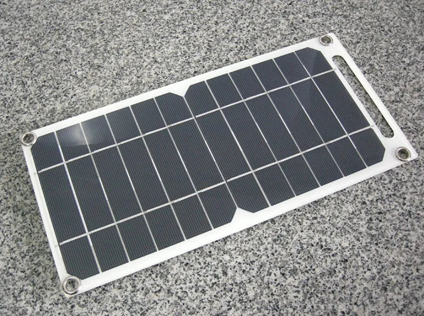 Semi-flexible monocrystalline solar panel 6W 5V with PET packaging for portable USB device charging