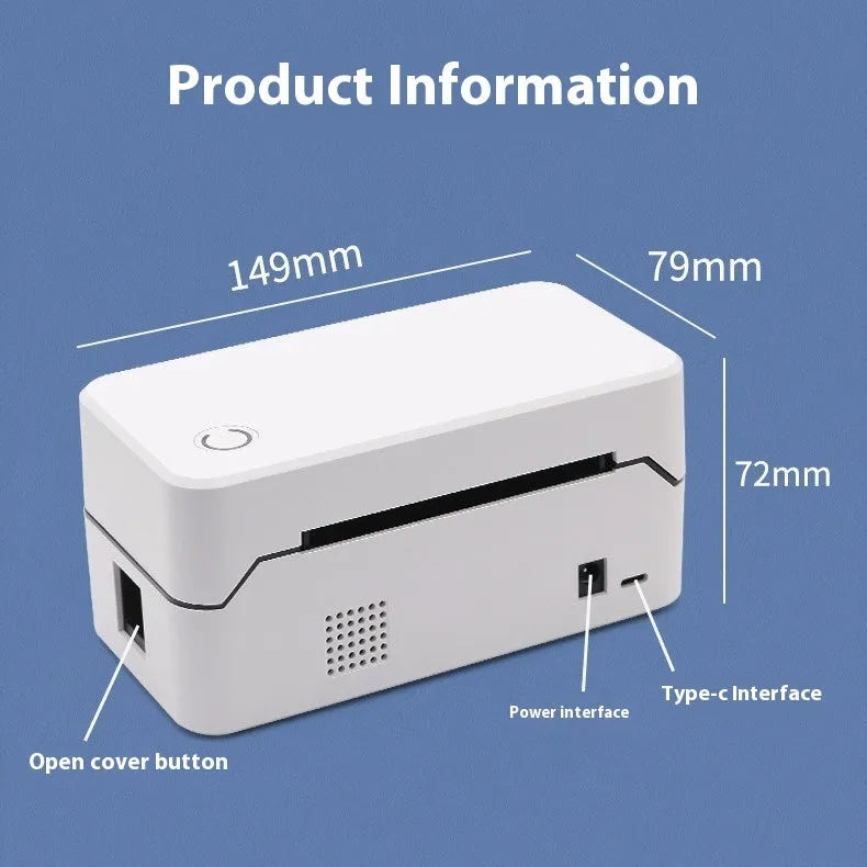 TDL401H Bluetooth thermal receipt printer with compact handheld design for mobile printing