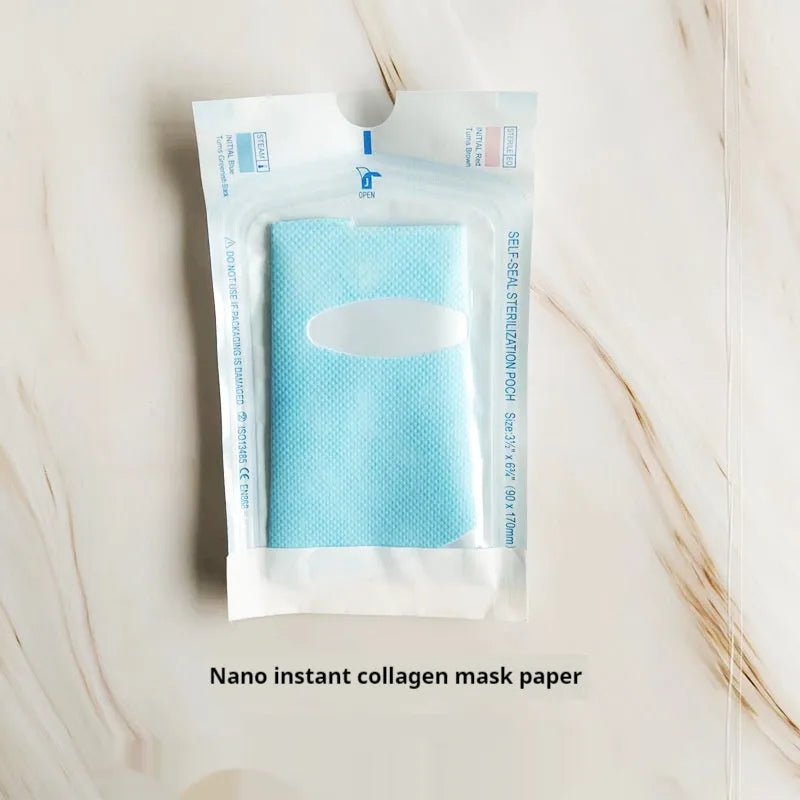 Hydrolyzed fiber filling soluble facial mask tablet in individual bag, non-woven fabric instant film dissolves in water