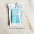 Hydrolyzed fiber filling soluble facial mask tablet in individual bag, non-woven fabric instant film dissolves in water