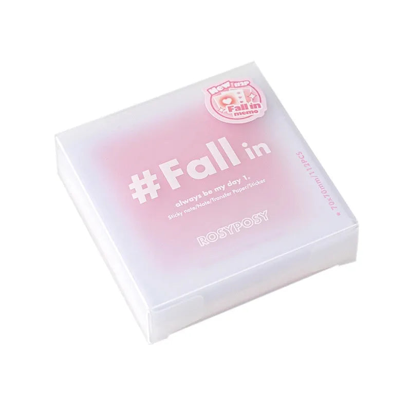 70mm square multifunctional notepad with gradient parchment pages and mixed paper sheets