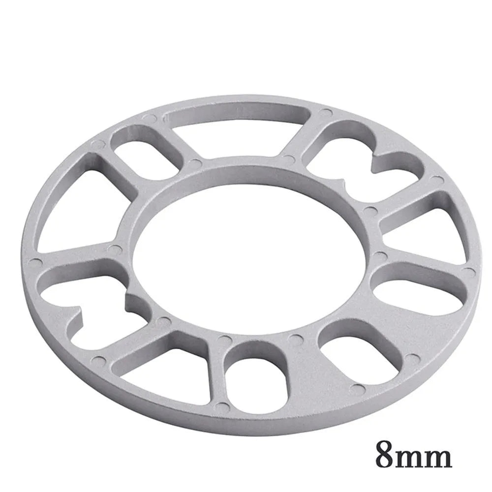 Set of ET wheel hub widening gasket spacers in 3mm, 5mm, 6mm, 8mm, and 10mm thicknesses for automobile modification.