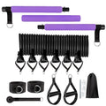 Women's rope stretch fitness stick 11-piece set in pink, purple and black colours with TPE construction