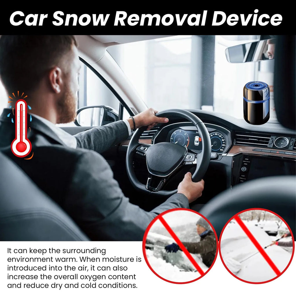 Compact car windscreen deicing tool measuring 5.6cm by 6.8cm