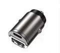 Black zinc alloy 30W USB-C car charger for cigarette lighter socket