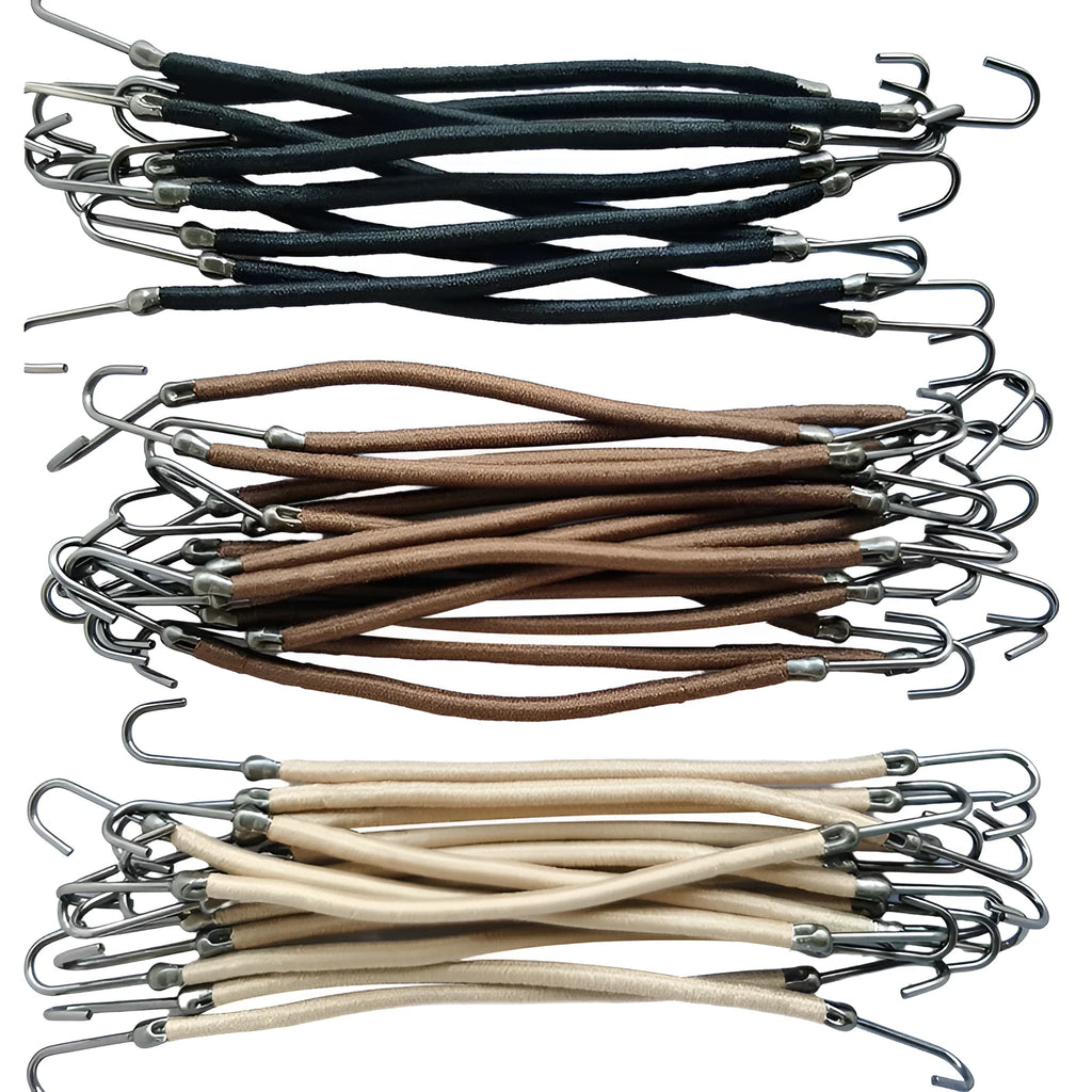 Double hook hair tool for wig making in black, dark brown, and light brown colours with hair hook accessory