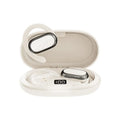 Dual ear-mounted noise reduction Bluetooth headset with digital display in black