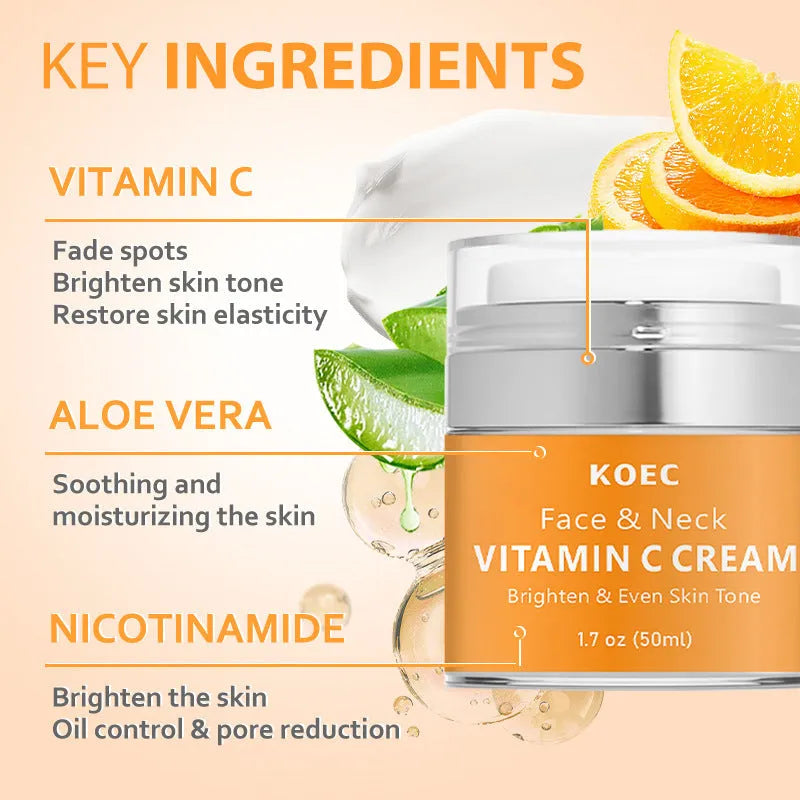 KOEC Retinol Neck Cream 50g jar for face and neck moisturising