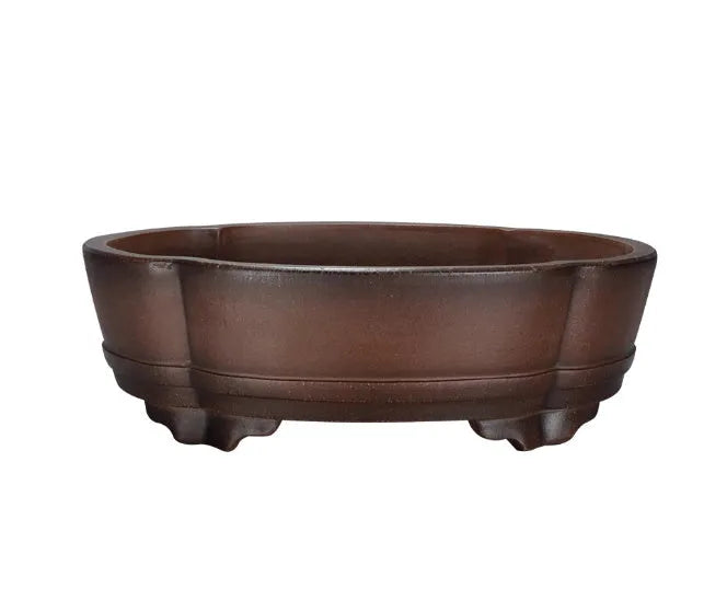 Classical style rectangular purple clay bonsai flower pot 50x39x16cm for plant display