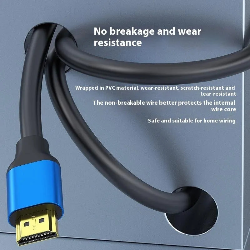 HDMI cable with aluminium alloy gold-plated connector, available in multiple lengths for computer monitors.