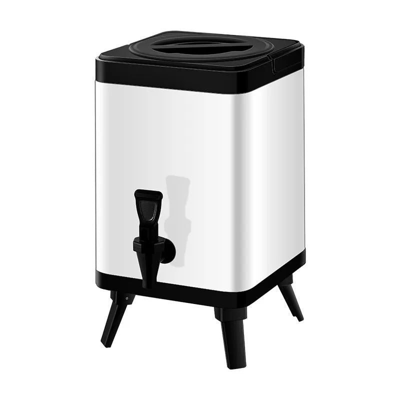 Stainless steel square lock cold insulation barrel with 8 litre capacity silver finish