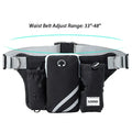 Black waterproof nylon pet training waist bag with dog leash and collar set for outdoor use