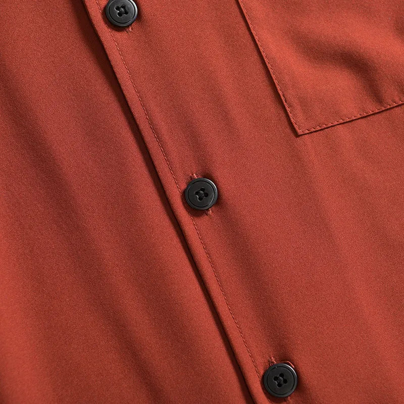 Men's lightweight grey pure cotton short sleeve shirt with a loose, cardigan-style fit.