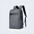 Graphite grey Oxford cloth USB business backpack with external charging port.