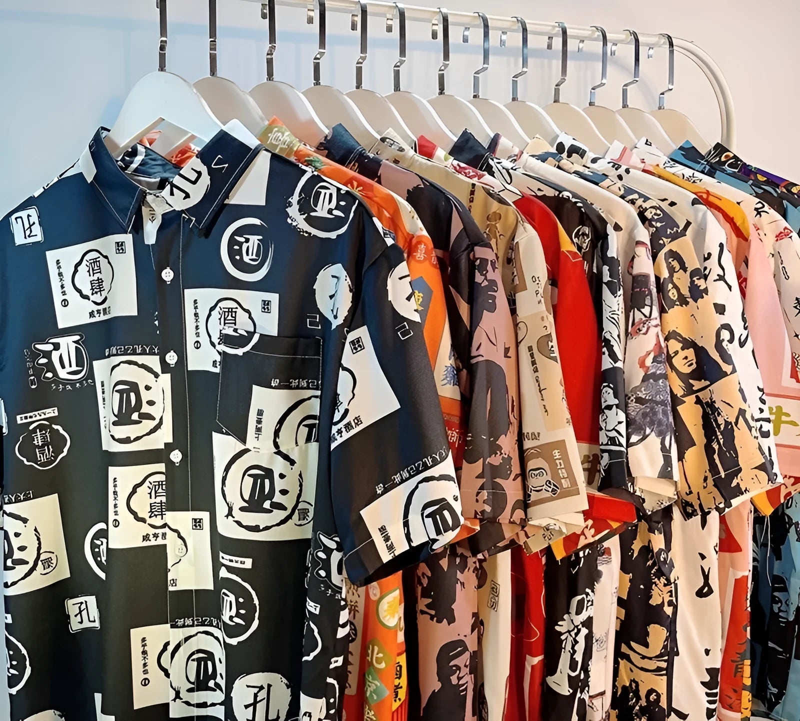 Man's loose fit short sleeve shirt with all-over floral print in a cardigan style.