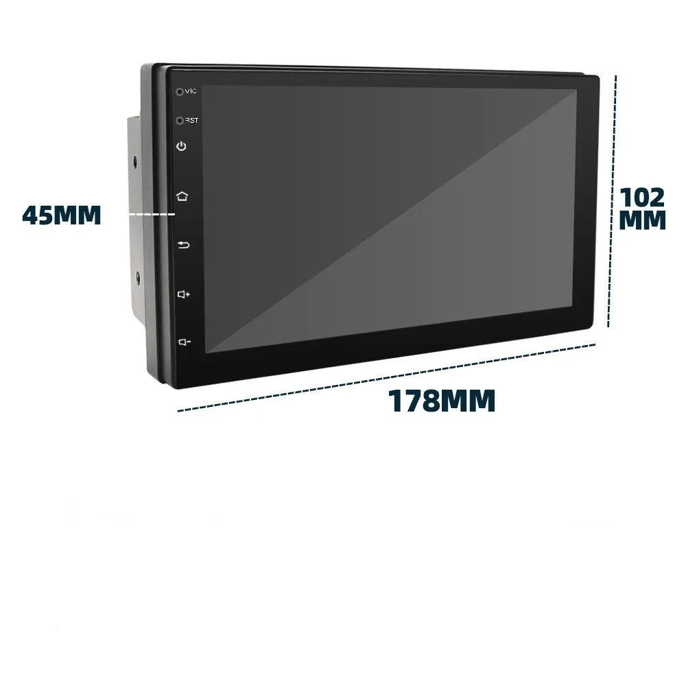 Black universal Carplay navigation MP5 player with 7 inch screen for manual transmission vehicles