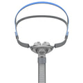 Ventilator nasal mask accessory set with plastic nose pad, silicone cushion, and headband