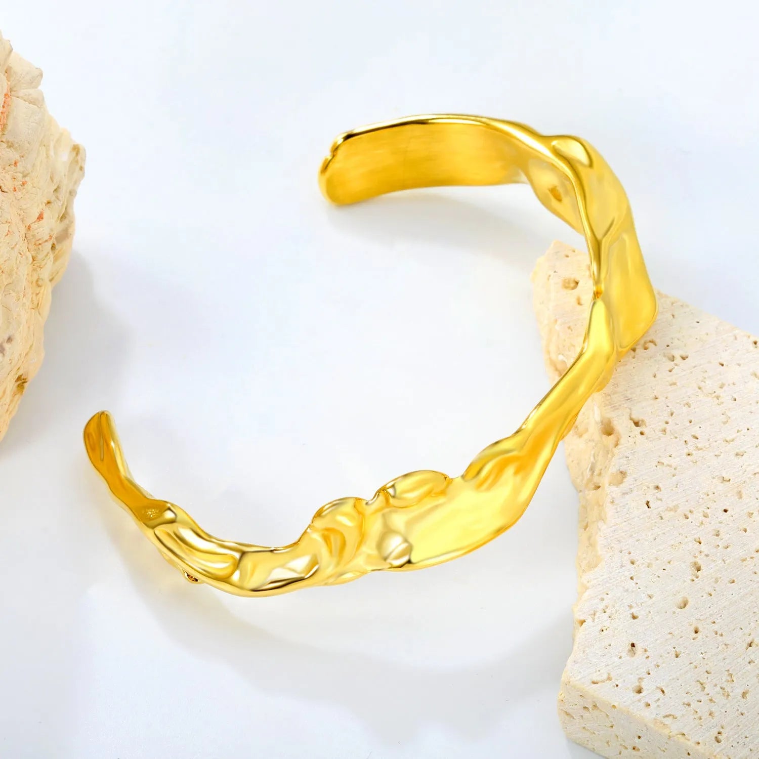 Adjustable stainless steel alloy bracelet shown in an advanced style for men and women.
