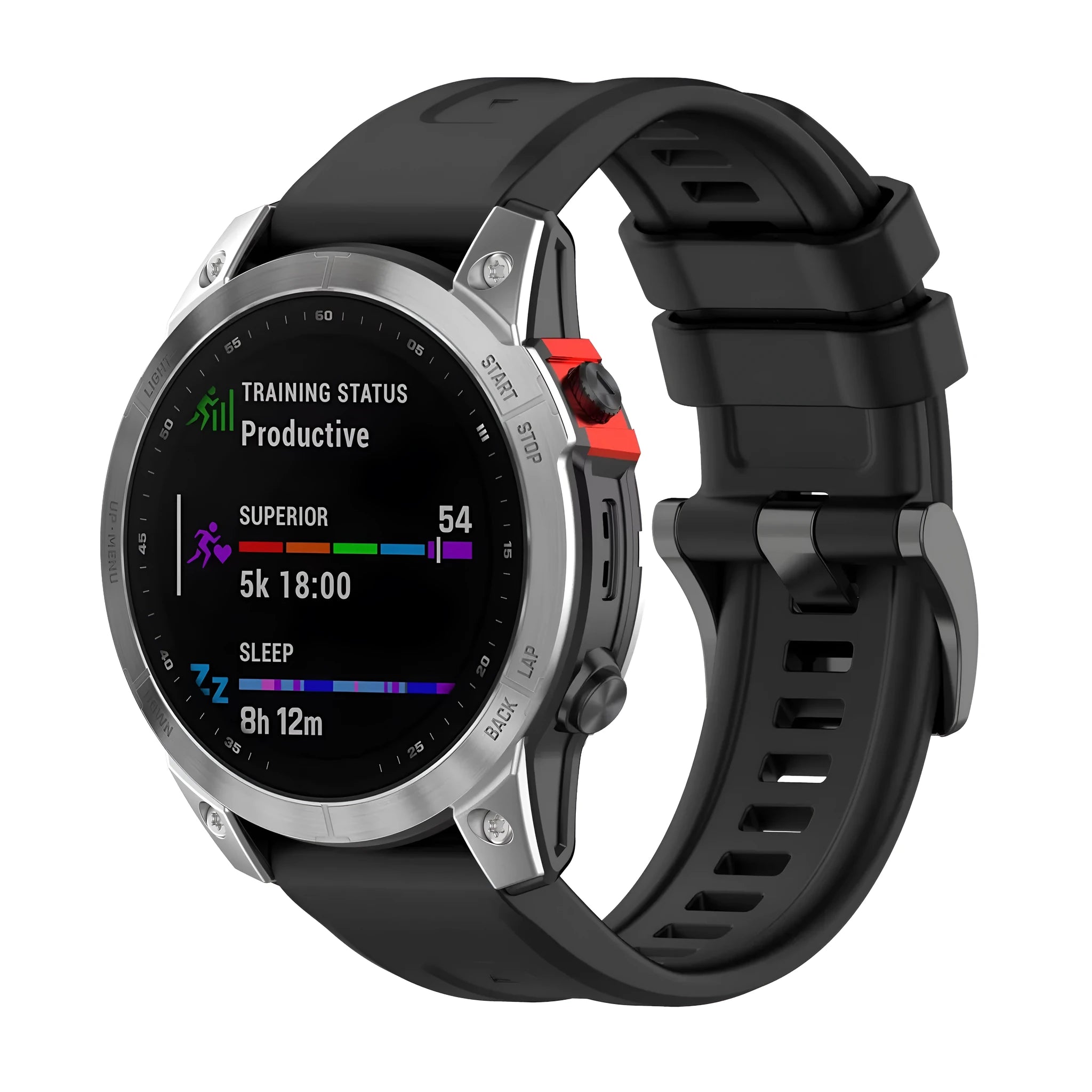 Jiaming Fenix7 silicone quick release watchband in multiple colours showing 20mm 22mm 26mm size options
