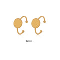 Stainless steel golden electroplated ring settings in multiple shapes including oval, heart, rectangle, round and square
