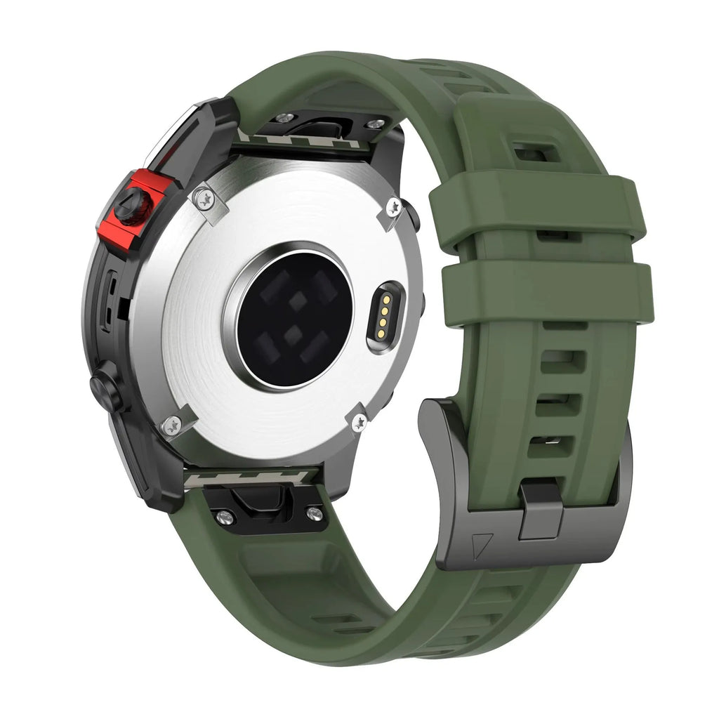 Jiaming Fenix7 silicone quick release watchband in multiple colours showing 20mm 22mm 26mm size options