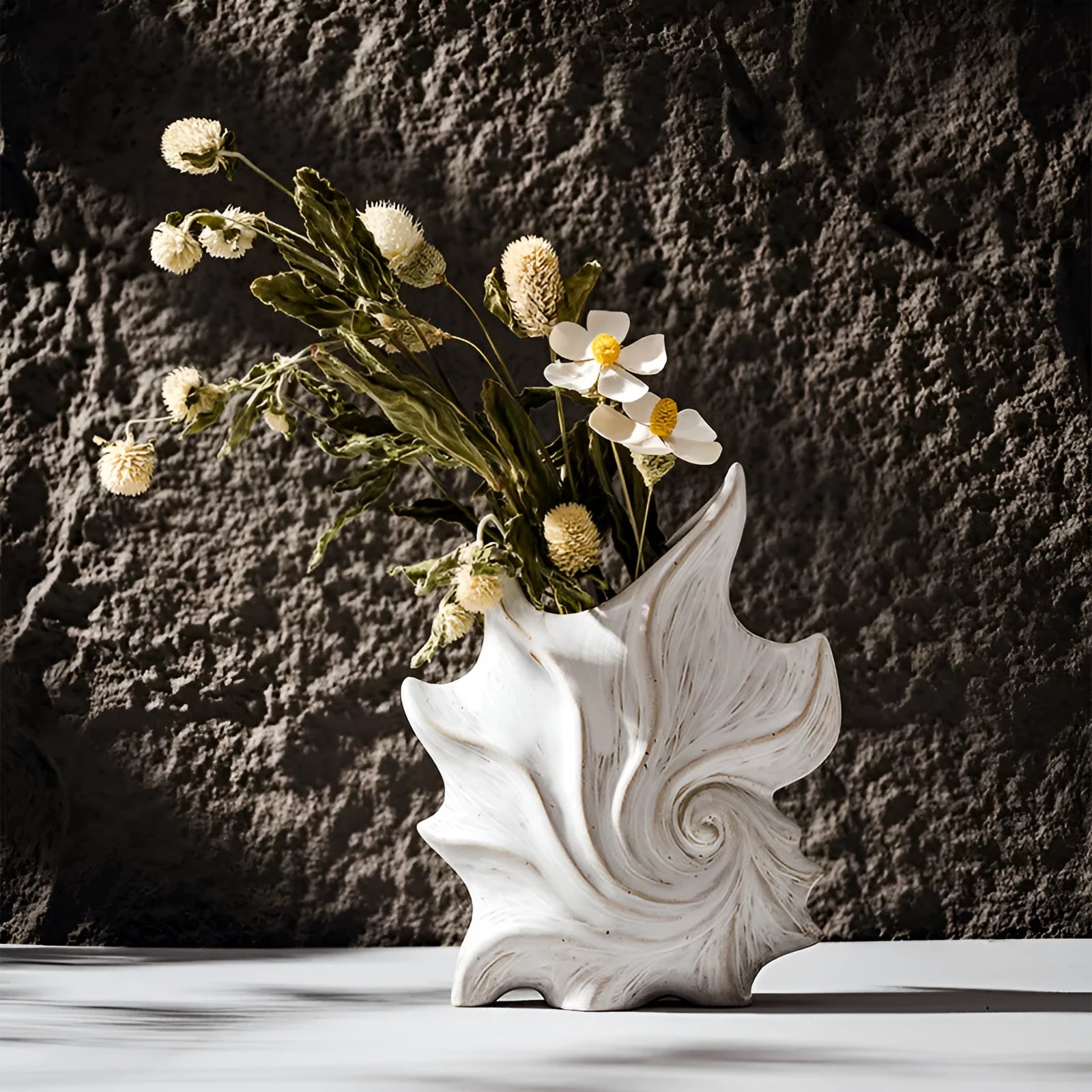 French-style retro ceramic vase with coloured glaze in a European decorative design.