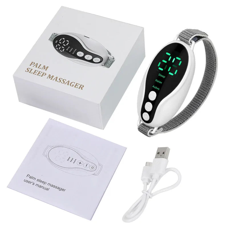 White and blue USB-powered sleep monitor with adjustable wind speed settings
