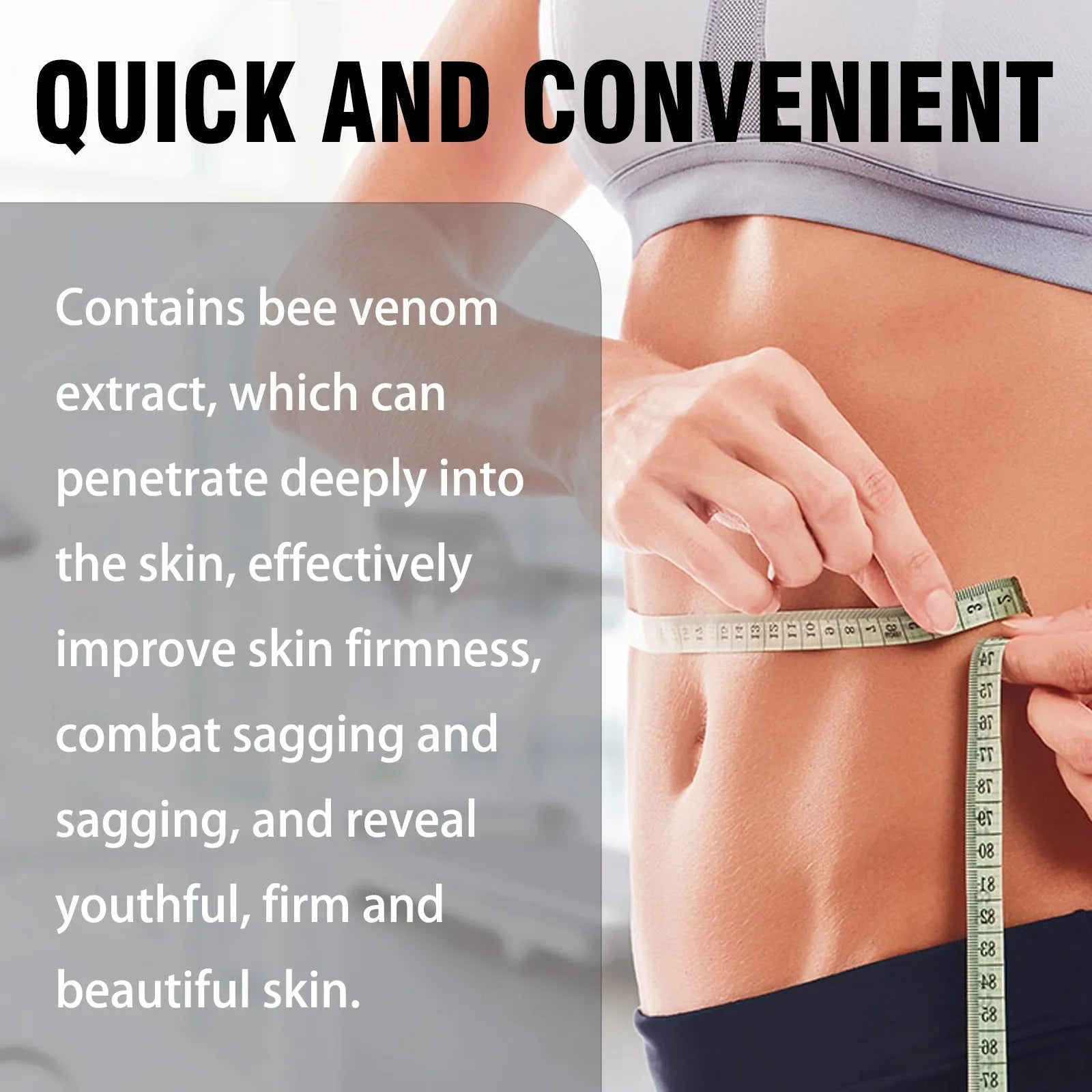 Bee venom slimming shaping essential oil 30ml in a portable bottle with coffee mint ginger chamomile extracts