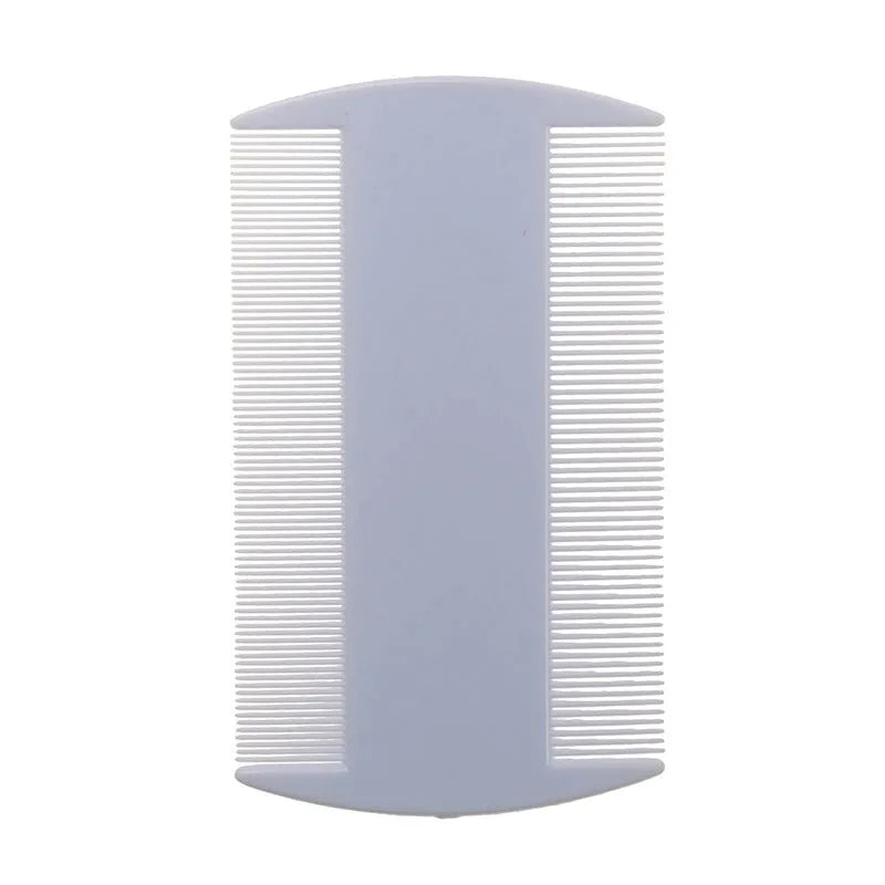 Fine-toothed plastic flea comb for pets and lice removal on humans in multiple colours