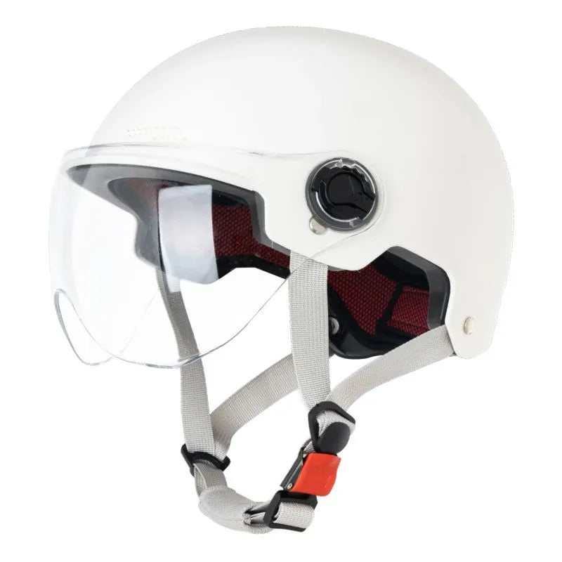 3C certified polypropylene motorcycle helmet with sun protection for electric vehicles