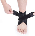 Black sports ankle support guard for injury prevention during athletic activities