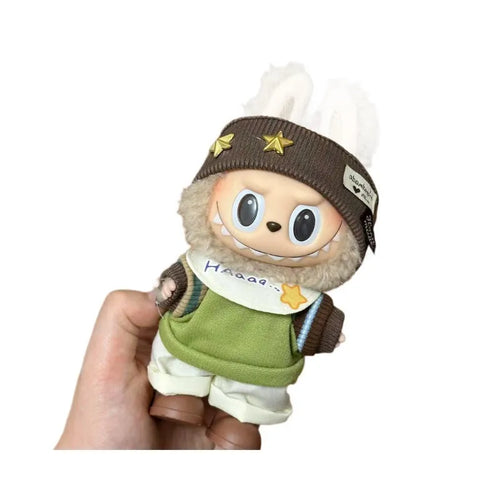 Plastic doll costume for a 17cm tall vinyl figurine on a white background.
