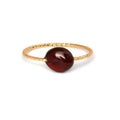 Geometric-shaped agate ring for women in an original design, shown in one of eight colour options.