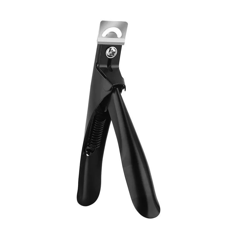 French U-shaped nail art scissors with stainless steel construction showing three colour options