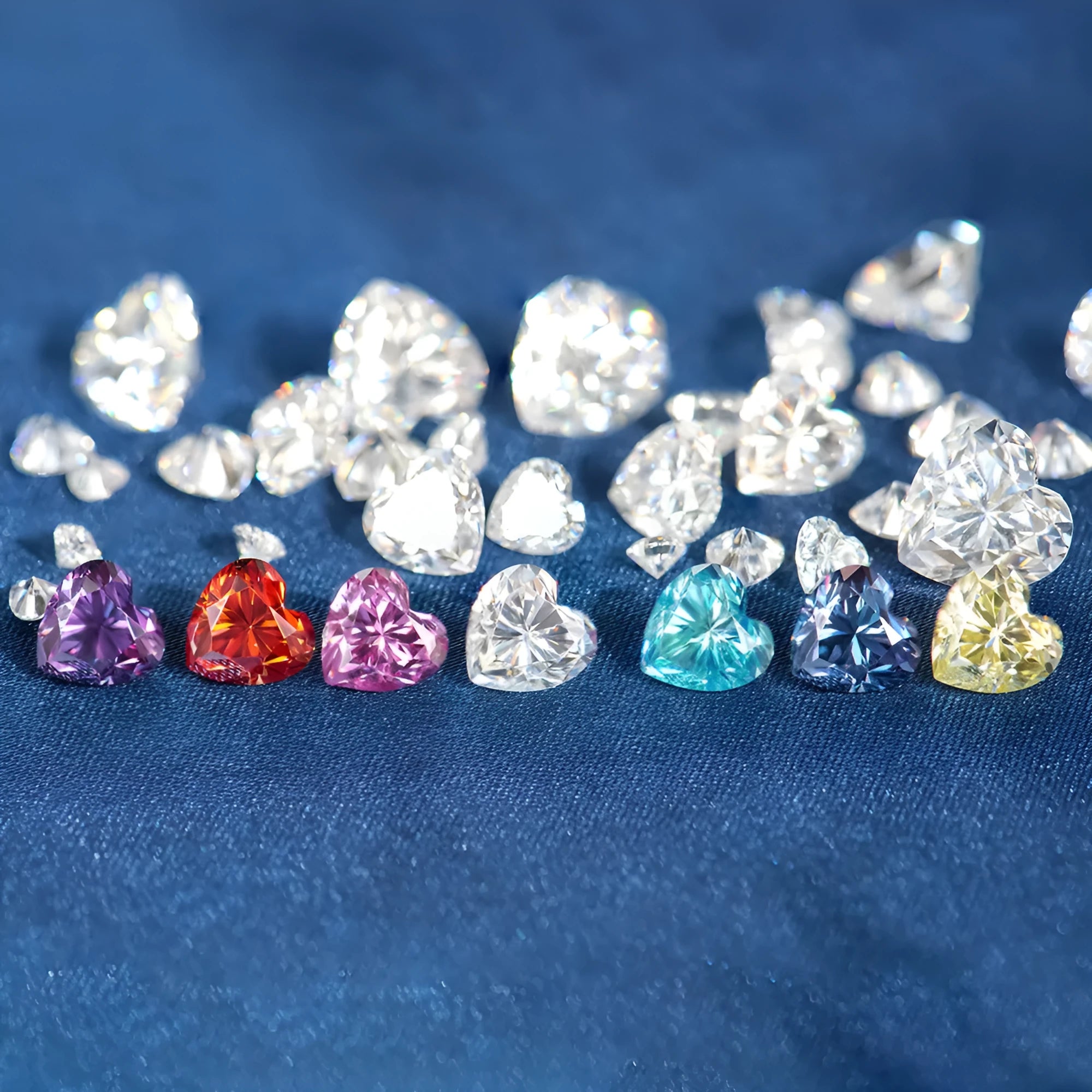 Lemon yellow heart-shaped moissanite stone for jewellery making in six size options