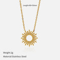 Gold tone geometric chain necklace and bracelet jewellery set for women