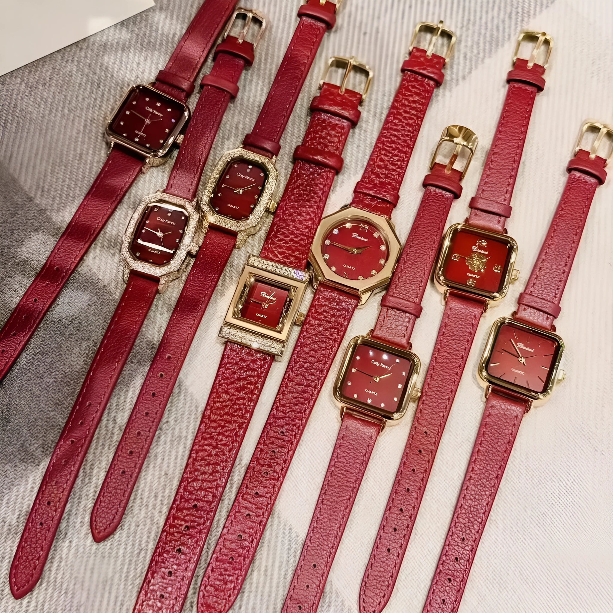 Chinese style alloy women's watch showing decorative patterns like camellia or octagonal diamond on a 8mm thick case.