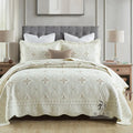 Pure cotton embroidery clip bed cover set with European-style design on 1.8 metre bed