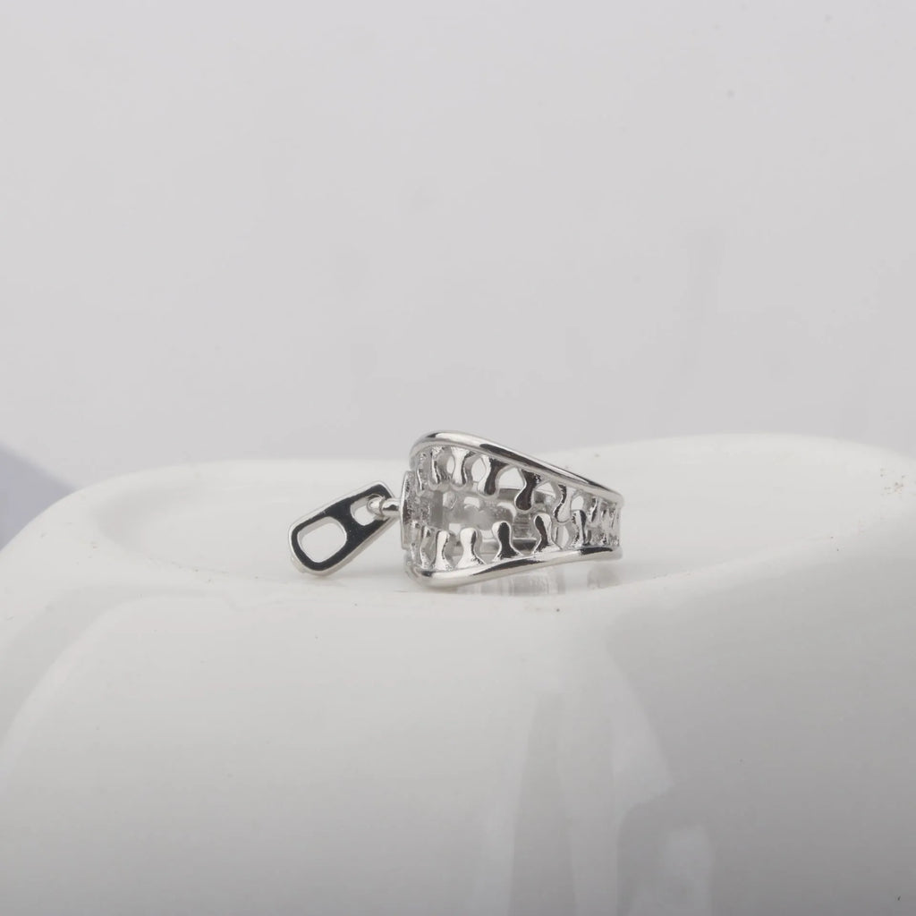 Pair of copper geometric clip-on earrings with minimalist line design in colour ES862.