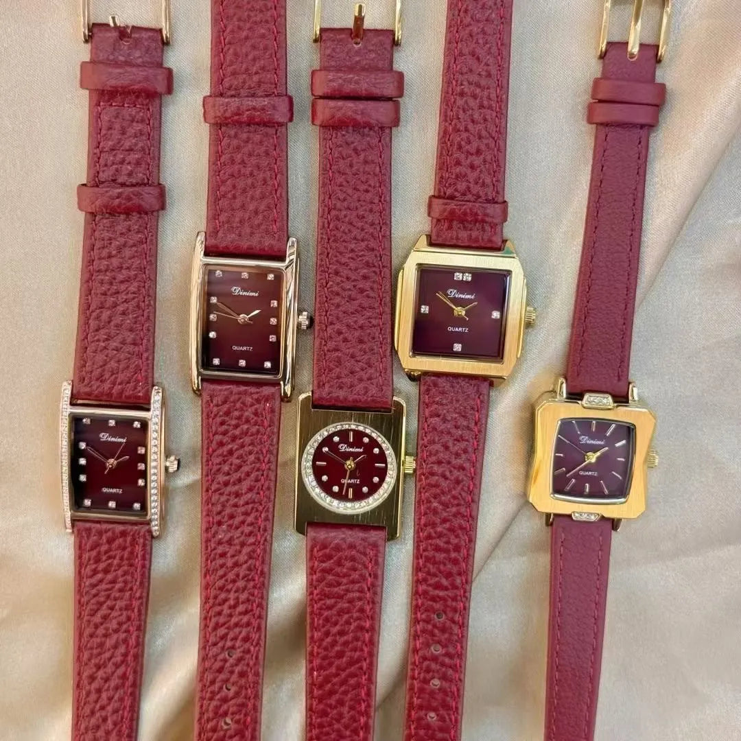 Chinese style alloy women's watch showing decorative patterns like camellia or octagonal diamond on a 8mm thick case.