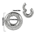 Stainless steel totem patterned fashion earrings with electroplated finish